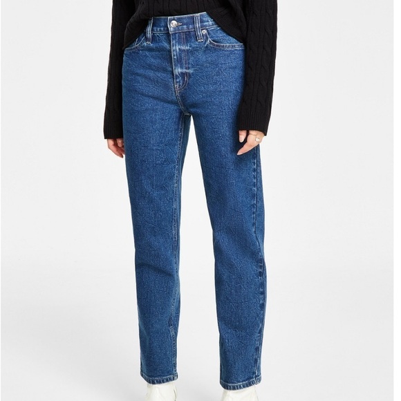 Calvin Klein Jeans Women's High-Rise Straight-Leg Jeans - Picture 1 of 5